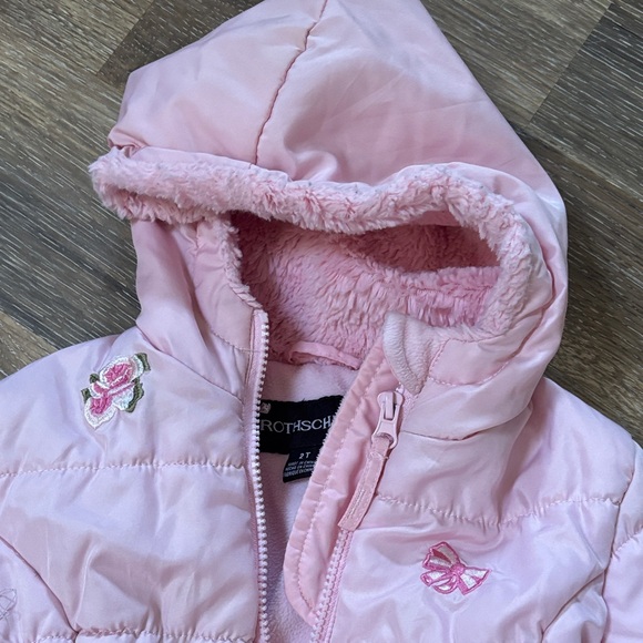 Rothschild Light Pink Quilted Jacket with Floral Accents - Picture 4 of 4